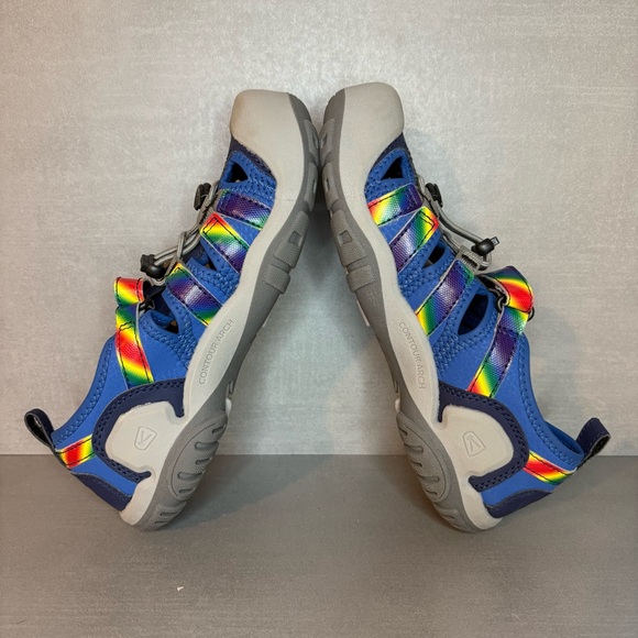 Keen | NEW! Knotch Creek Water Sandals - Blue Multicolor ; Kids 4 - Picture 4 of 8